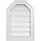Ekena Millwork Octagonal Top Surface Mount PVC Gable Vent w/ 2"W x 1-1/2"P Brickmould Frame, 14"W x 20"H GVPOT14X2002SF - alternate 1